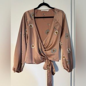 ASTR the Label Wrap Blouse